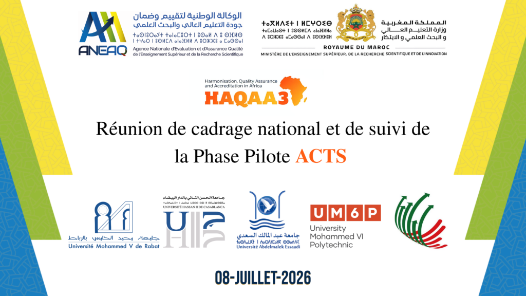 réunion nationale de cadrage et de suivi de la phase pilote ACTS